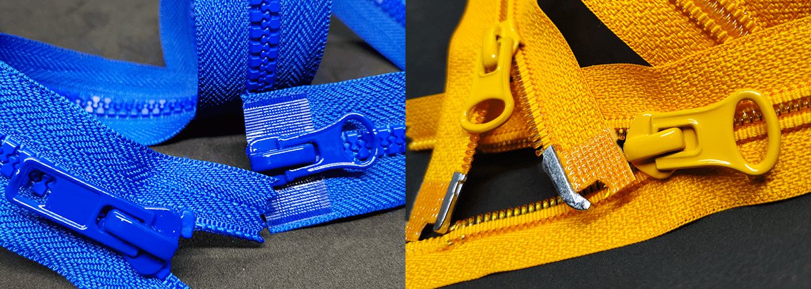 Choosing two-way zippers